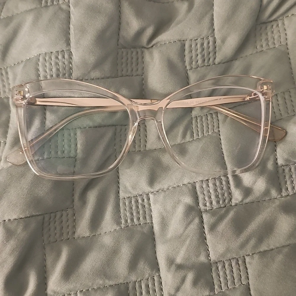 Zeelool Elegant Clear Frame Prescription Filled Glasses With Gold
